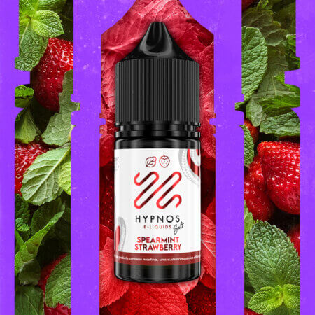 Spearmint Strawberry Hypnos Salt   Flavor Card Individual 1x1 1